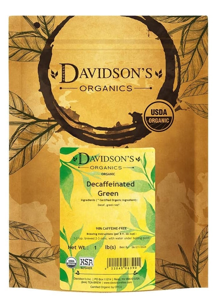 Davidson's Tea Bulk, Decaf Green, 16-Ounce Bag - Image 1